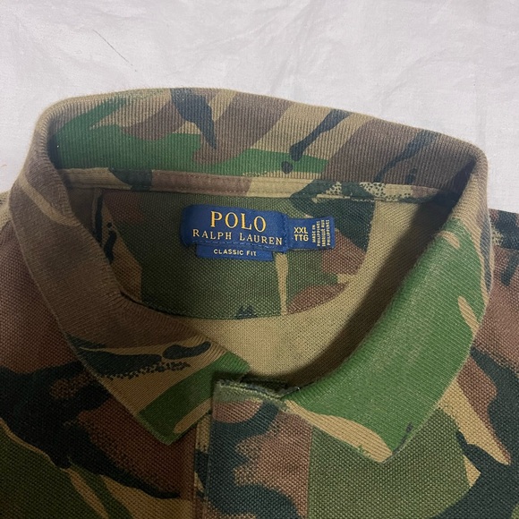 Polo by Ralph Lauren Green and Brown Camouflage Shirt - Picture 2 of 3